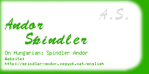 andor spindler business card